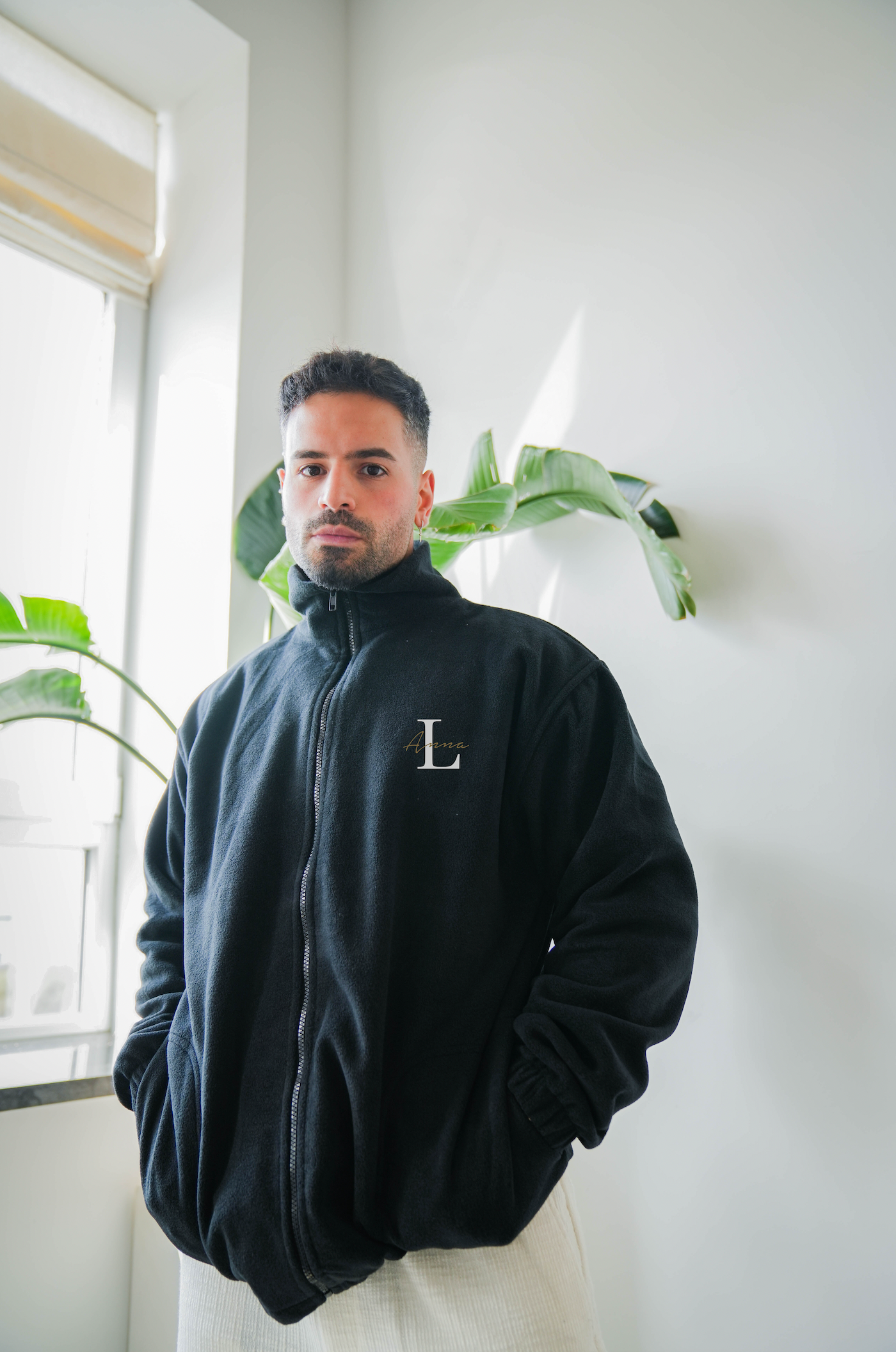 Bae Herren Fleecejacke mit Wunschbuchstaben & Namen