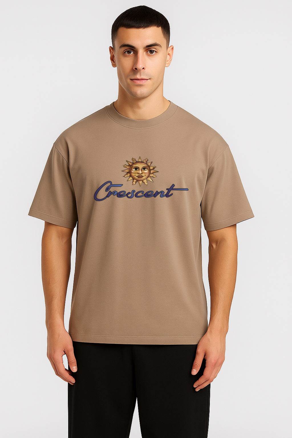 Crescent Sun Herren T-shirt Beige