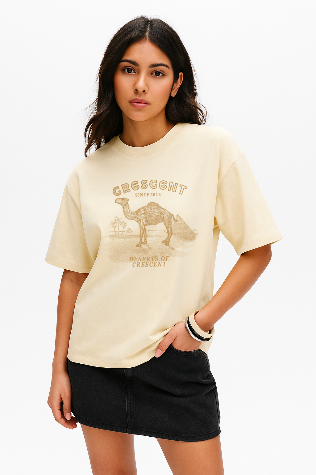 Crescent Desert Damen T-shirt Creme