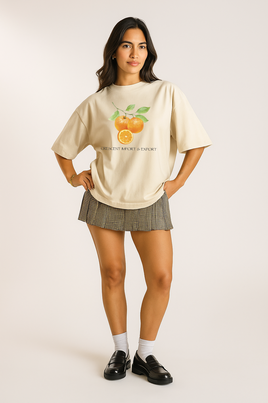 Crescent Orangina Damen T-shirt Creme