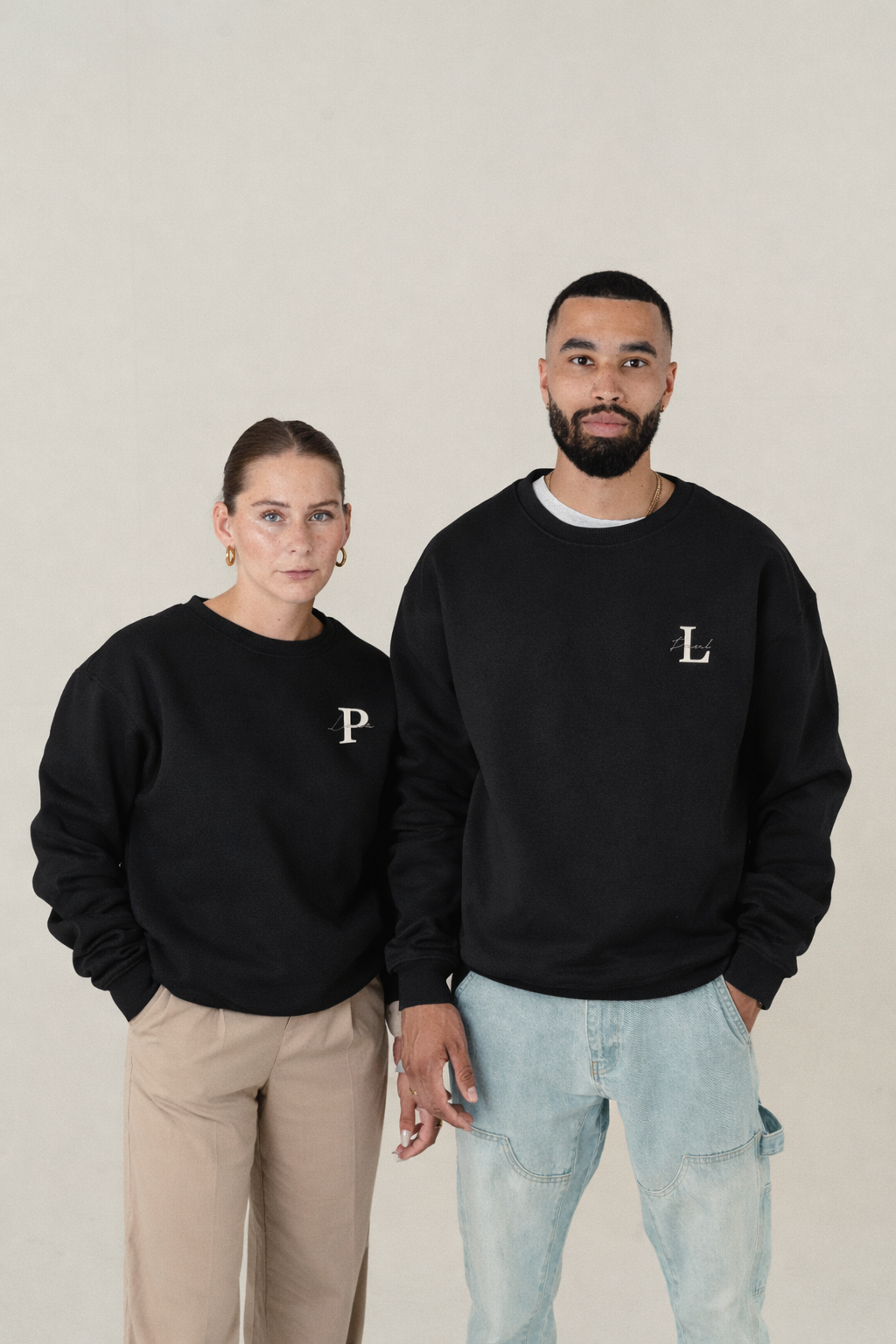 2x Partner Sweater mit Wunschbuchstaben & Namen
