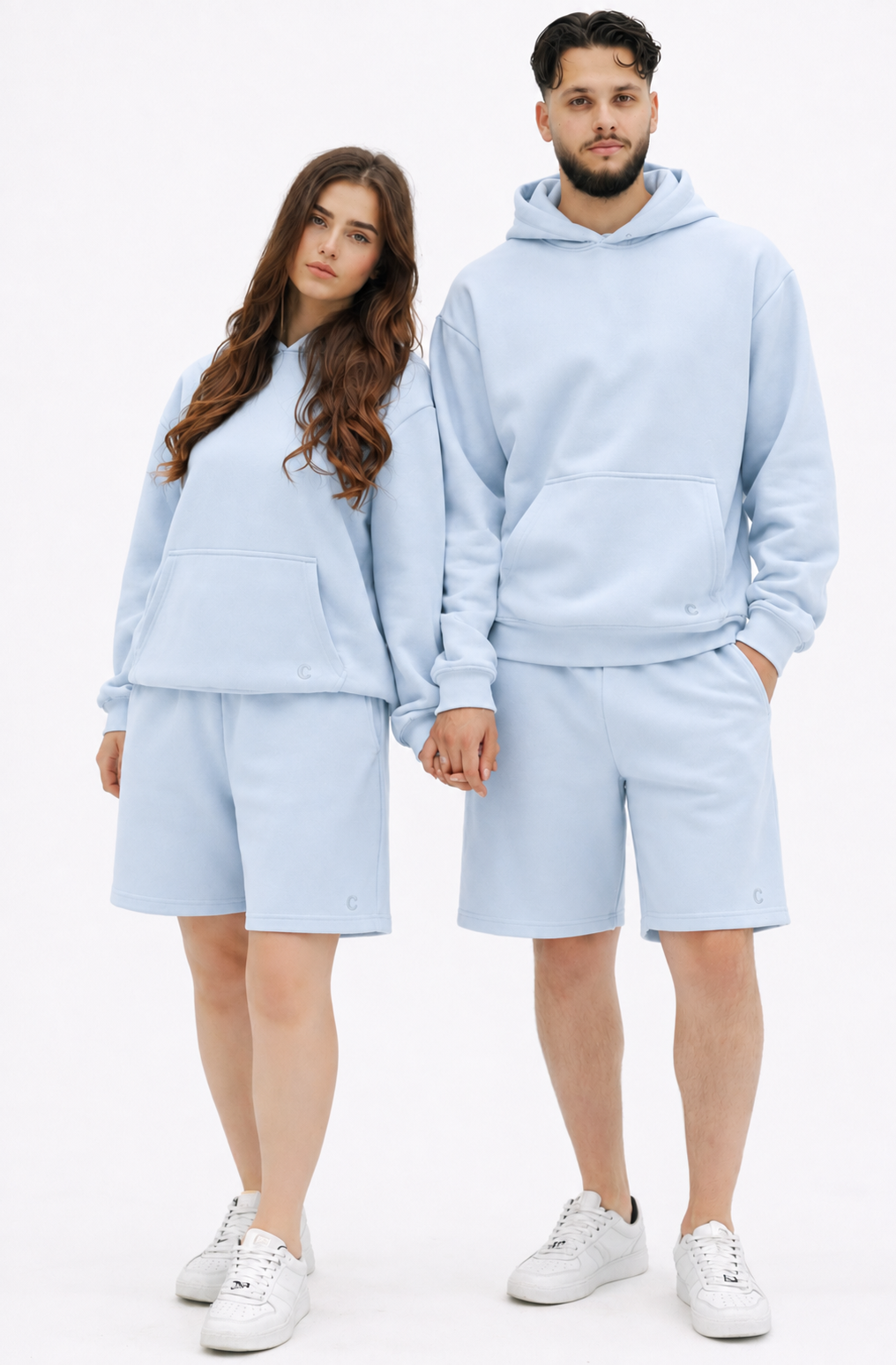 2x Partner Jogger mit kurzen Hosen Fluffy Summer in 4 Farben