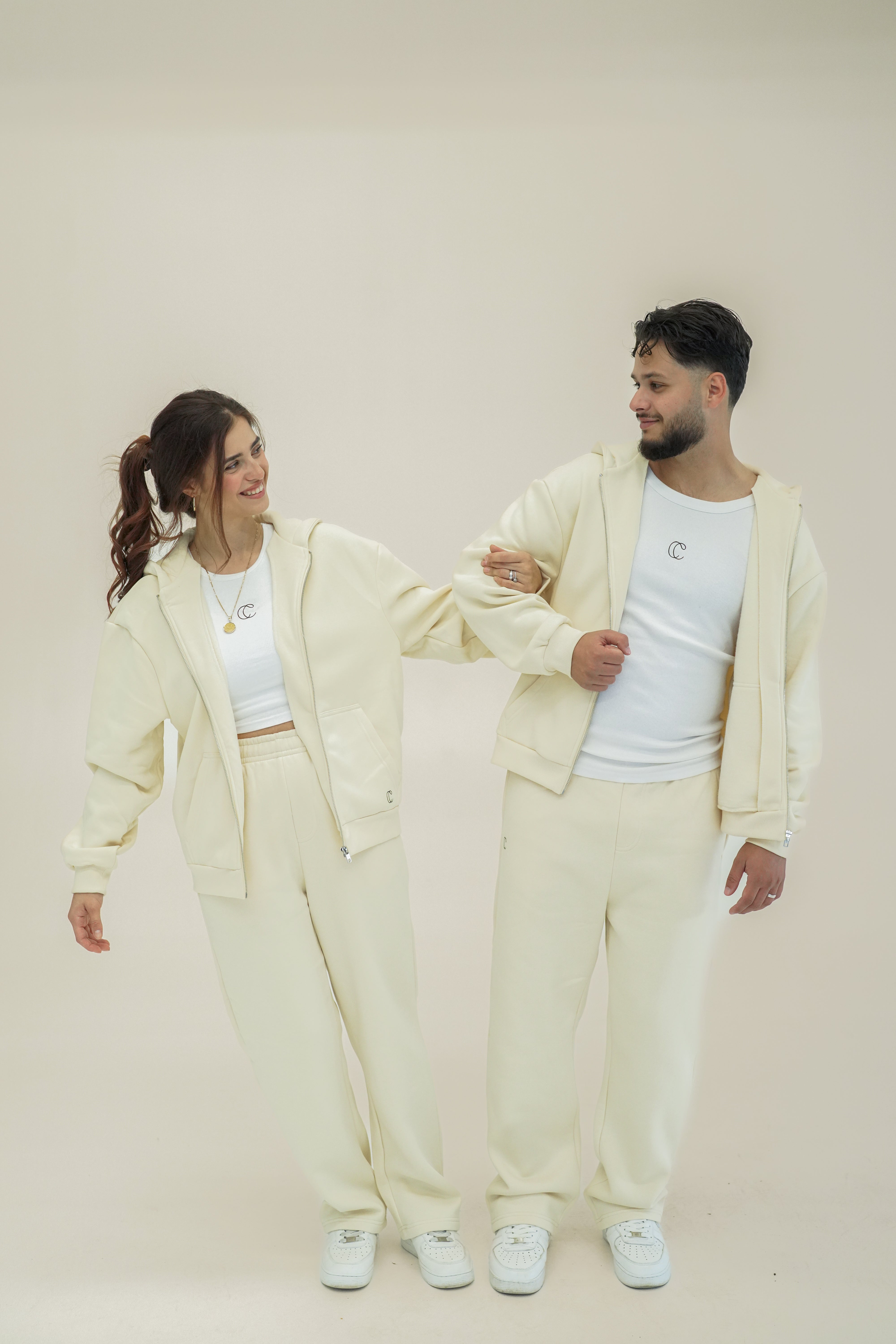2x Partner Zip Jogginganzug Fluffy