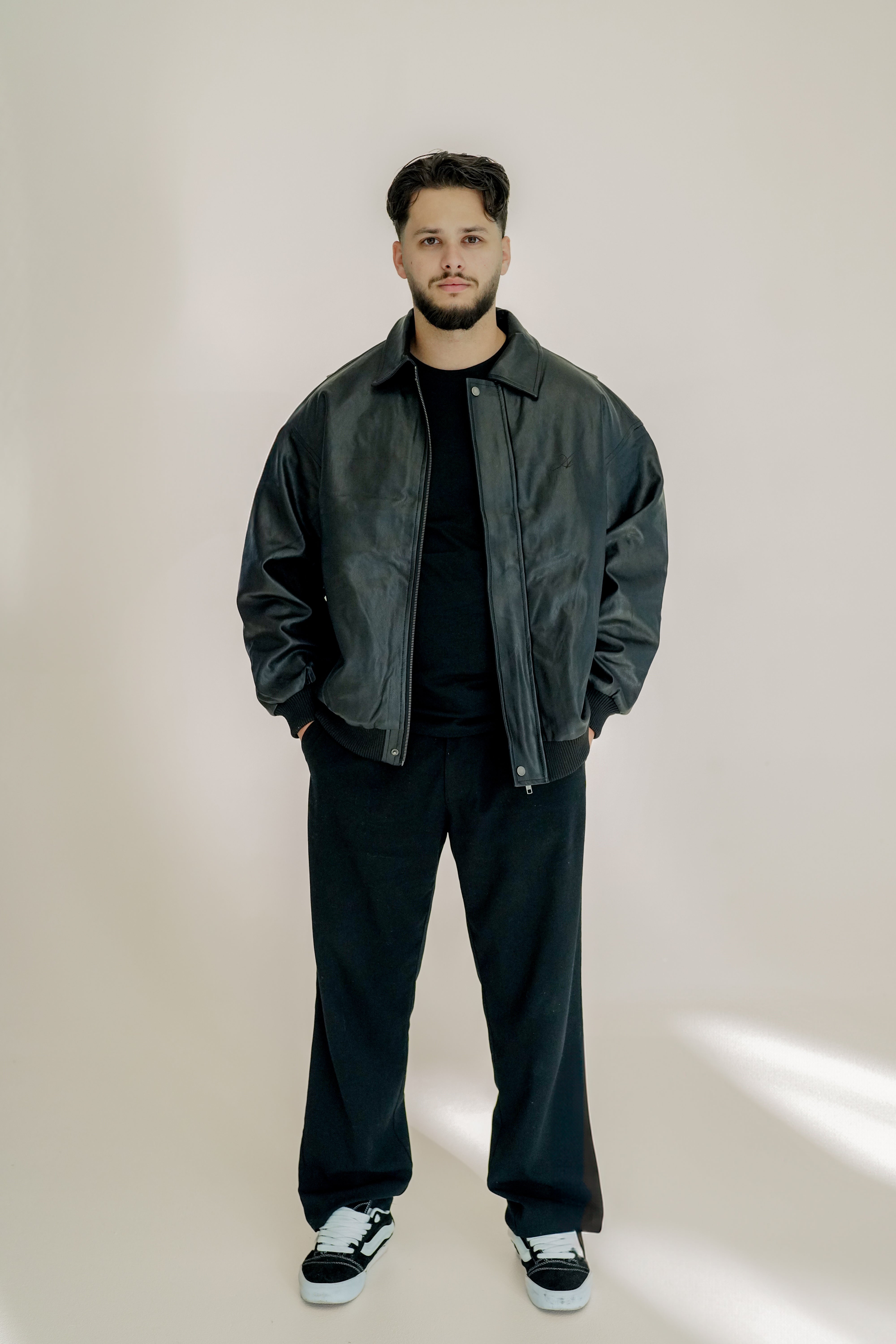 Herren Vintage Lederjacke mit Wunschbuchstaben