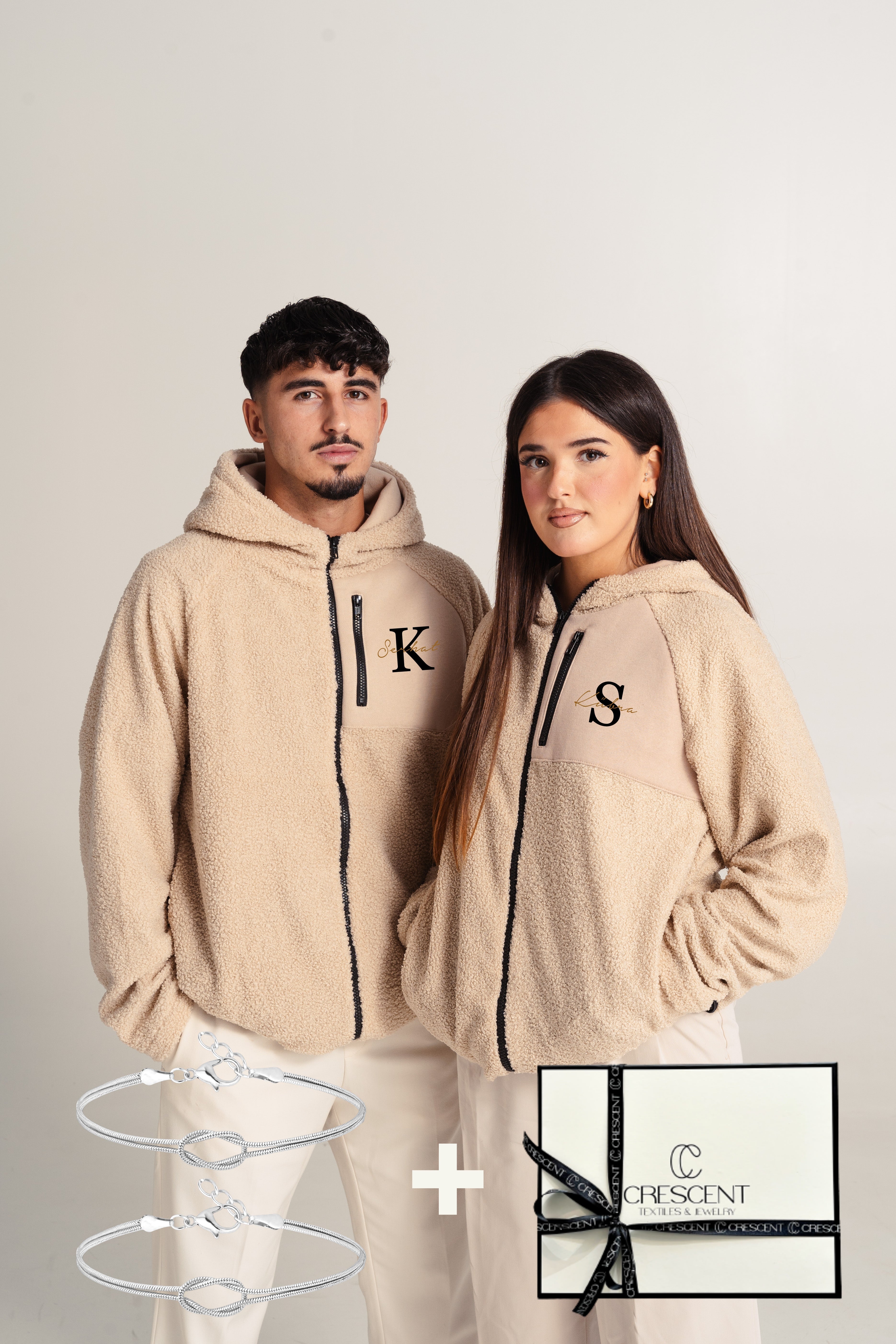 Limited Edition Hooded Teddy Jacken Bundle - partner Armbänder & Geschenkbox