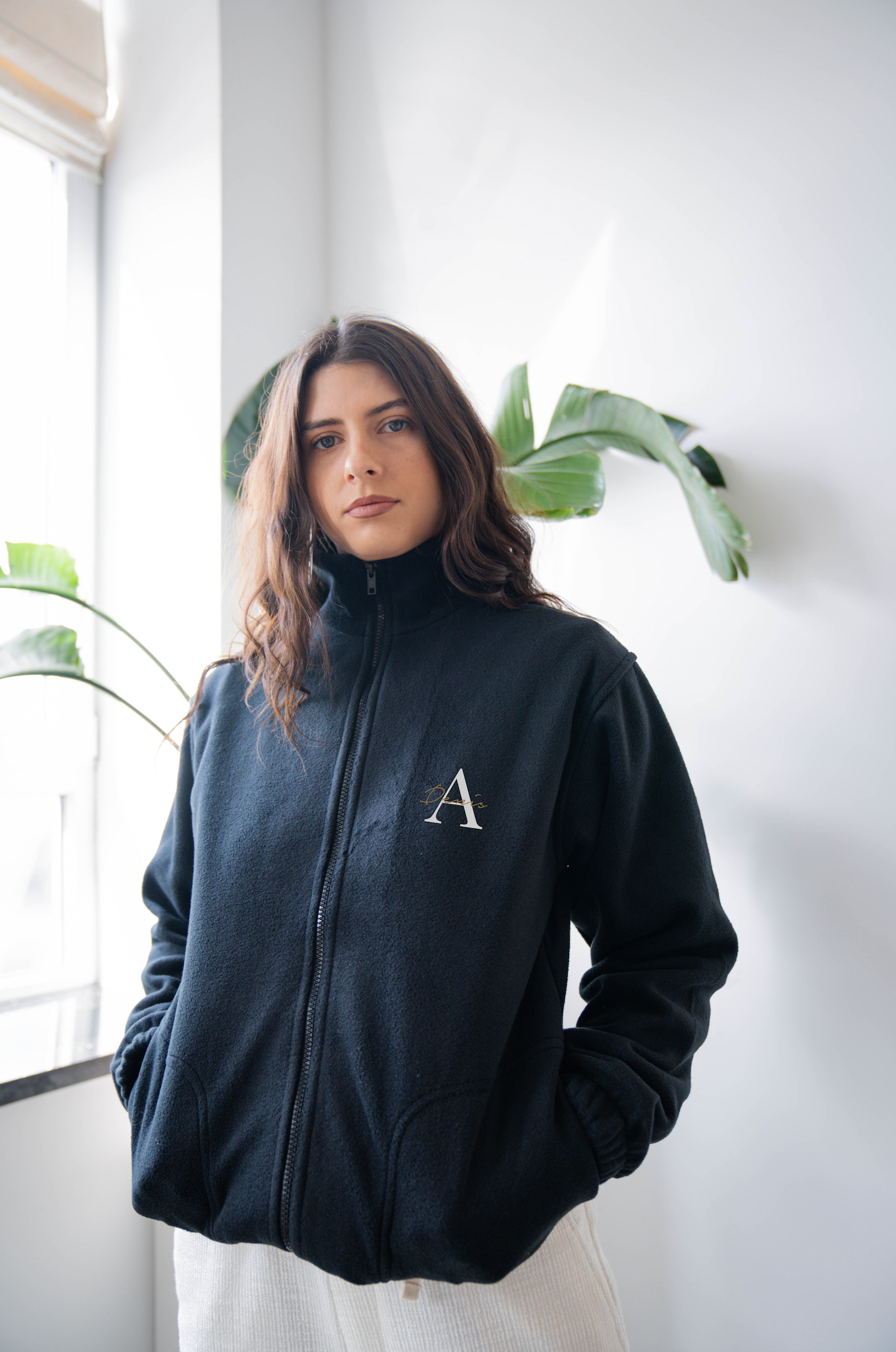 2x Partner Fleece jacken mit Wunschbuchstaben & Namen