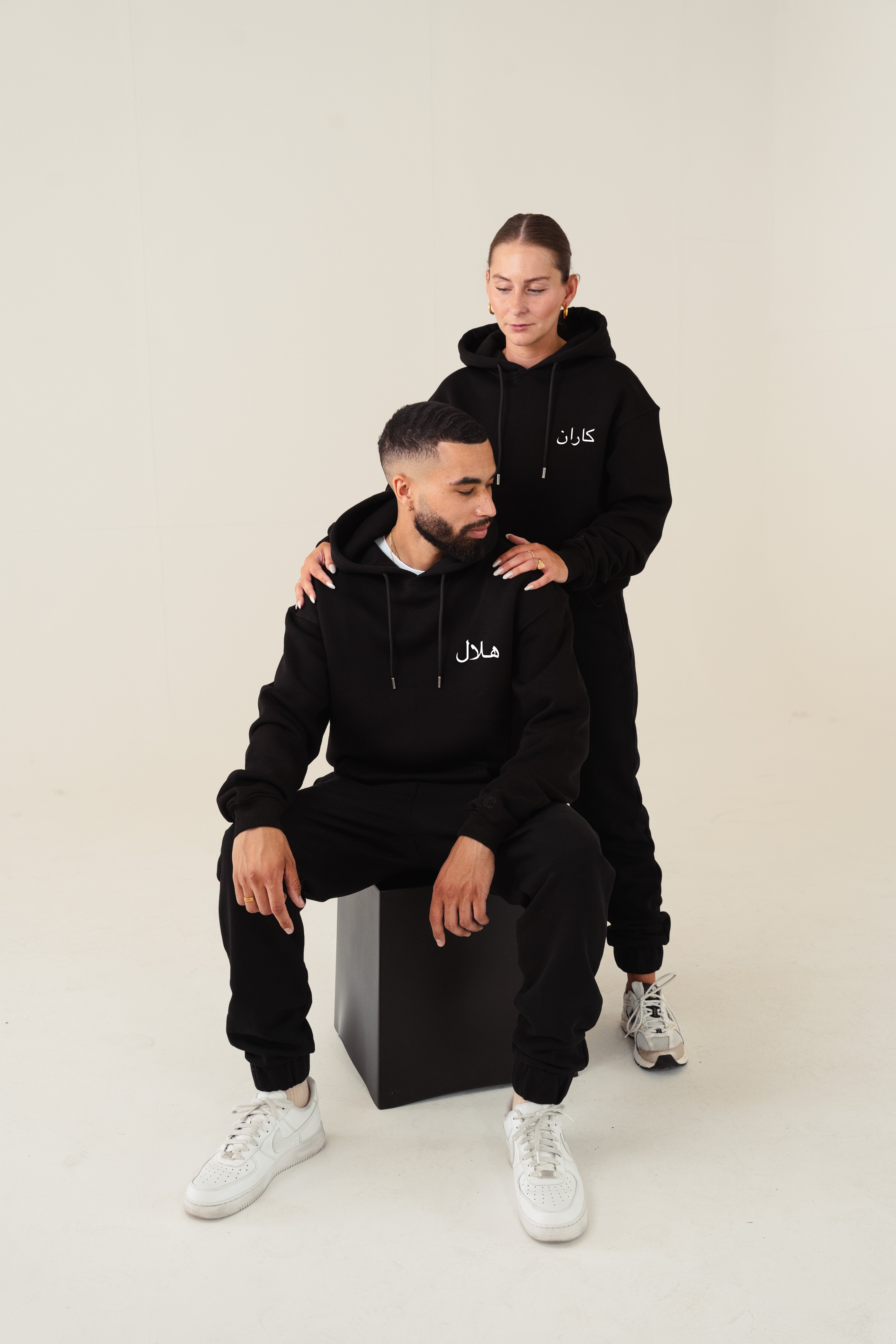 2x Partner Hoodies Arabic mit Wunschnamen Arabisch