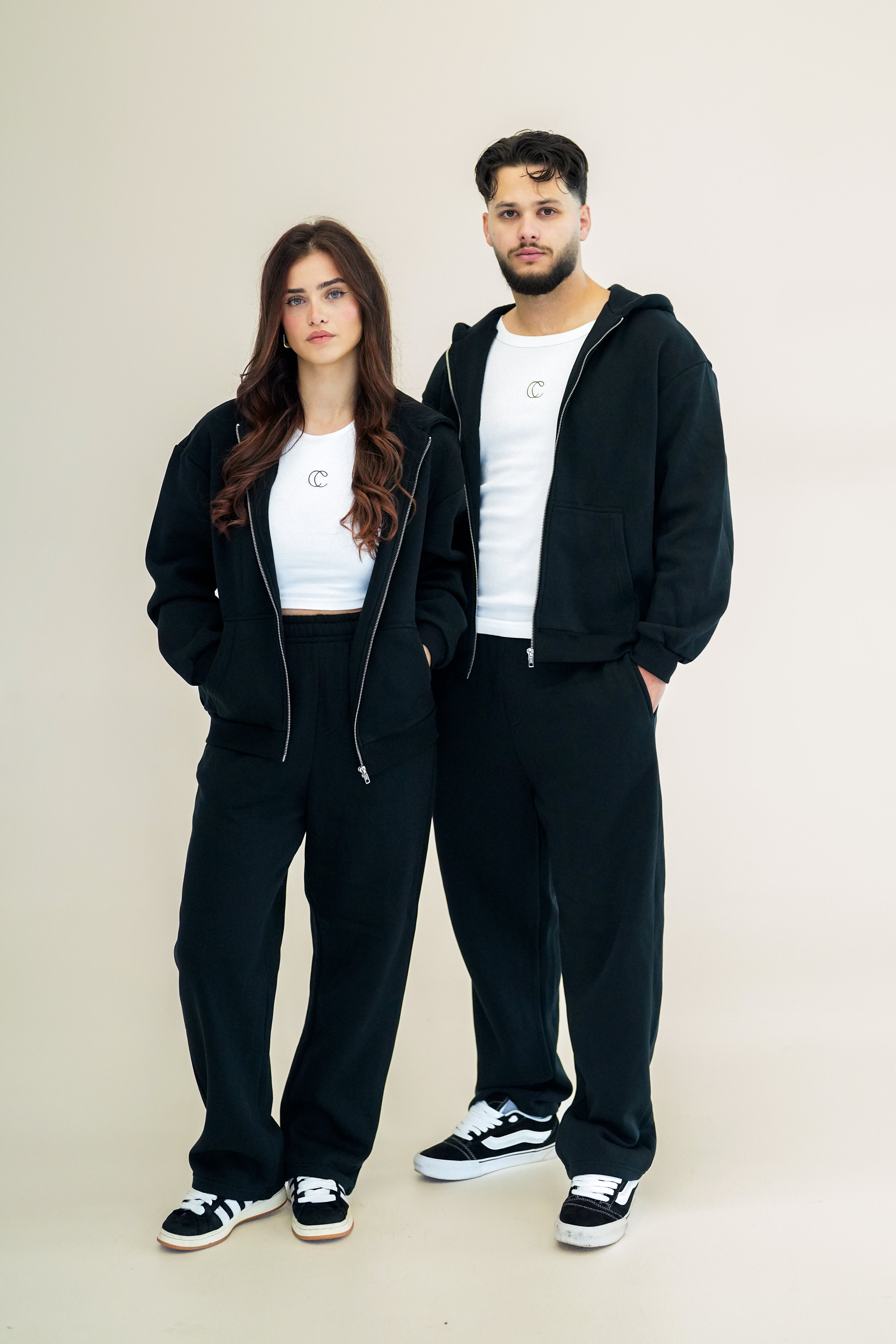 2x Partner Zip Jogginganzug Fluffy