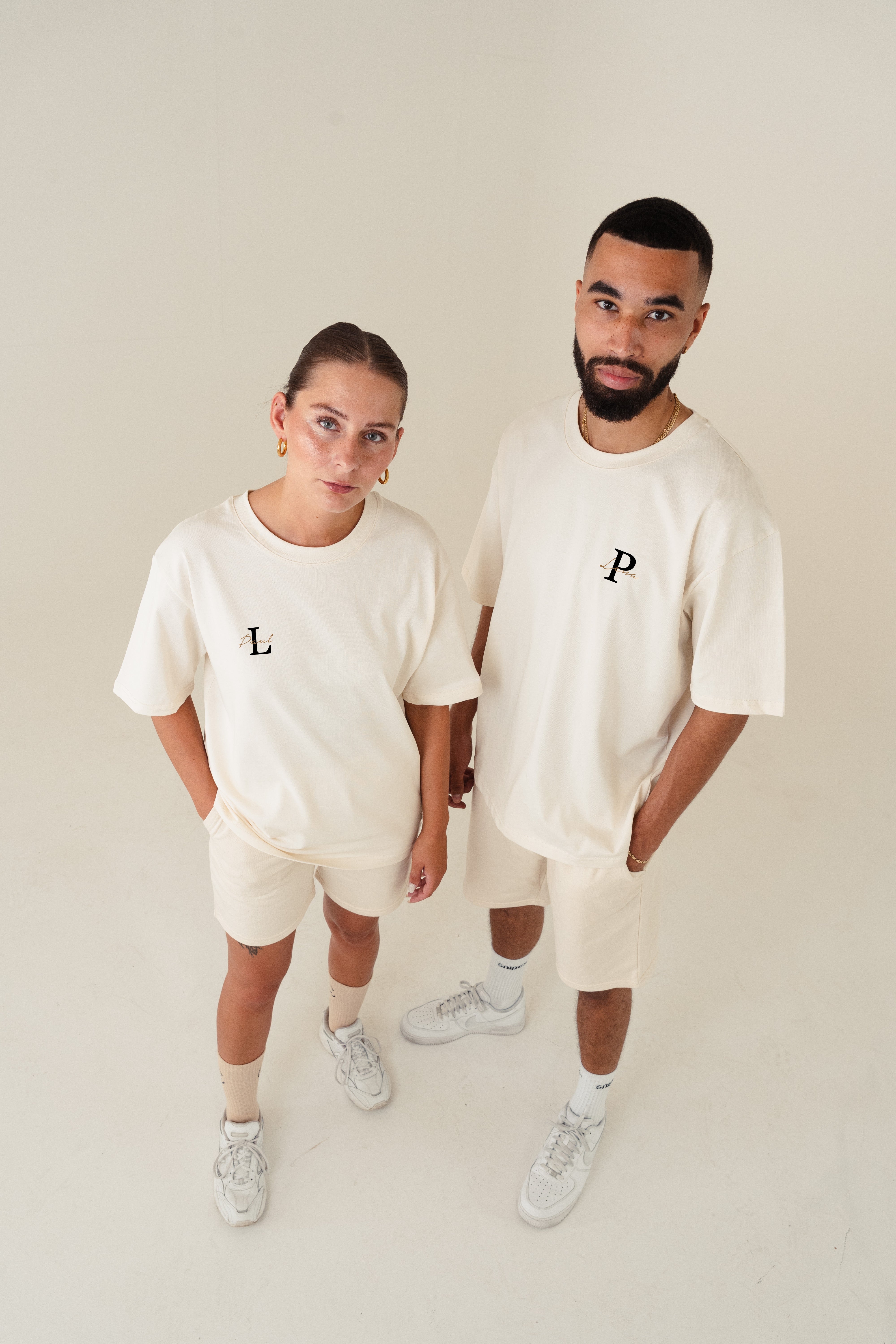 2x Partner T-Shirt´s mit Wunschbuchstaben & Namen