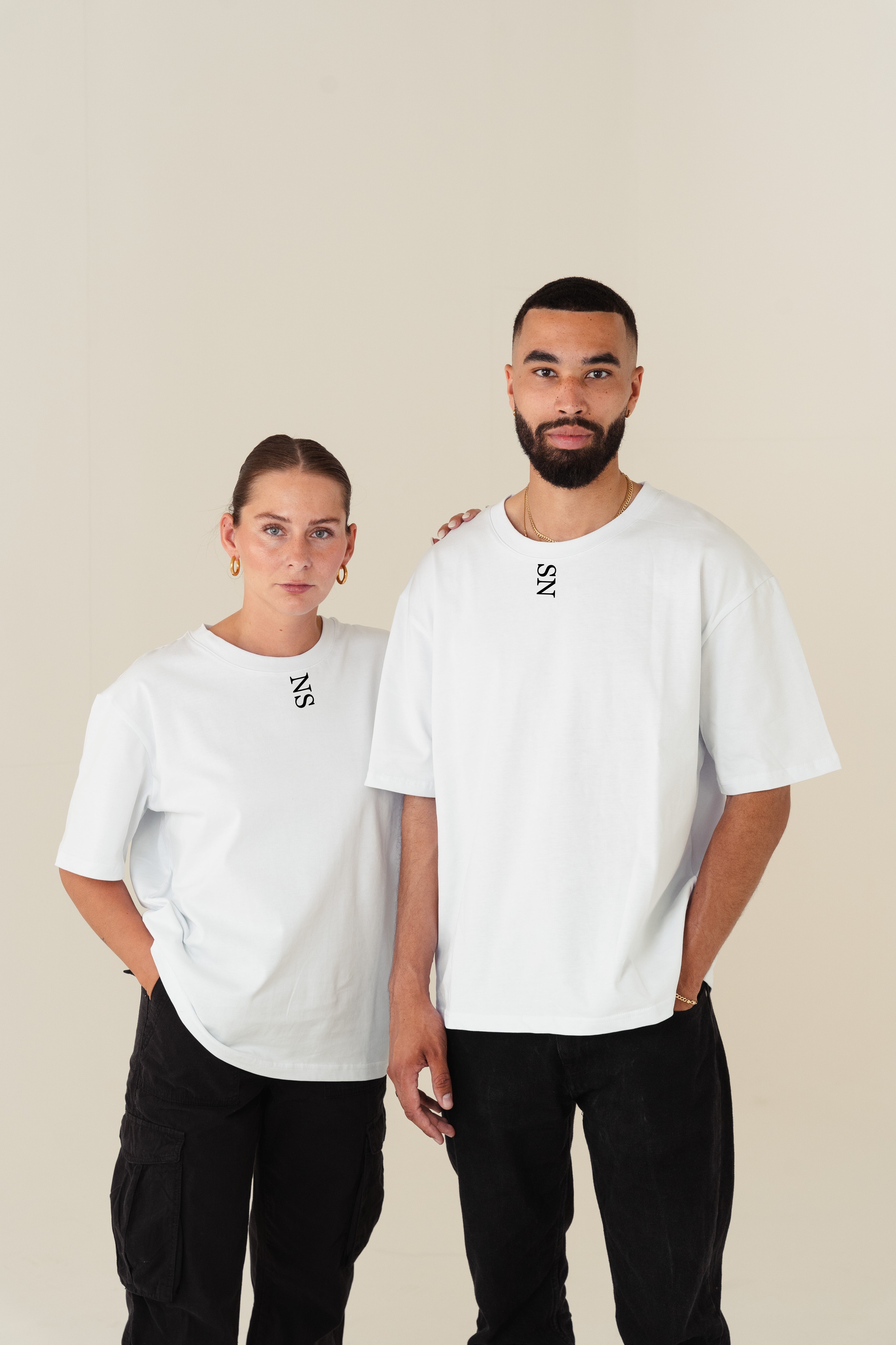 2x Partner T-Shirt´s mit 2er Wunschbuchstaben
